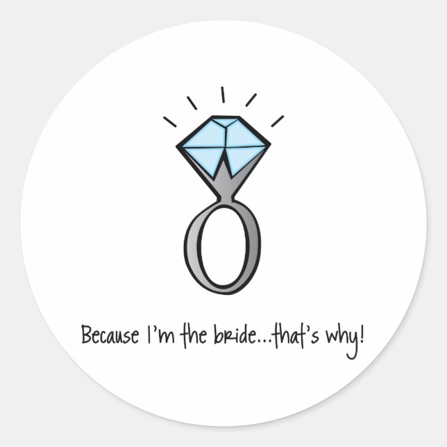 bride to be classic round sticker (Front)