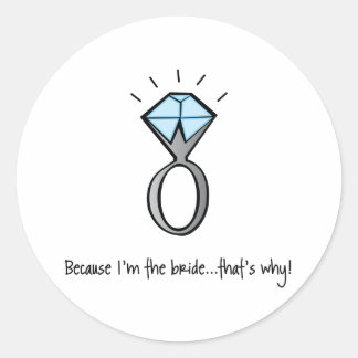 bride to be classic round sticker