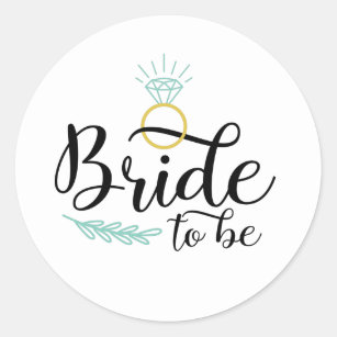 Bride To Be Classic Round Sticker