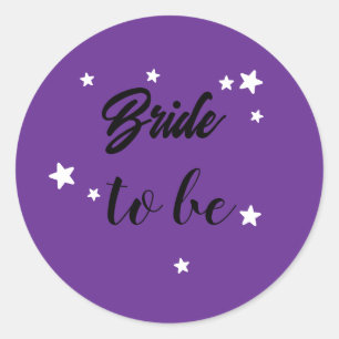 Bride to be classic round sticker