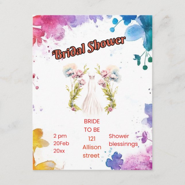 Bride to Be Enclosure Card (Front)