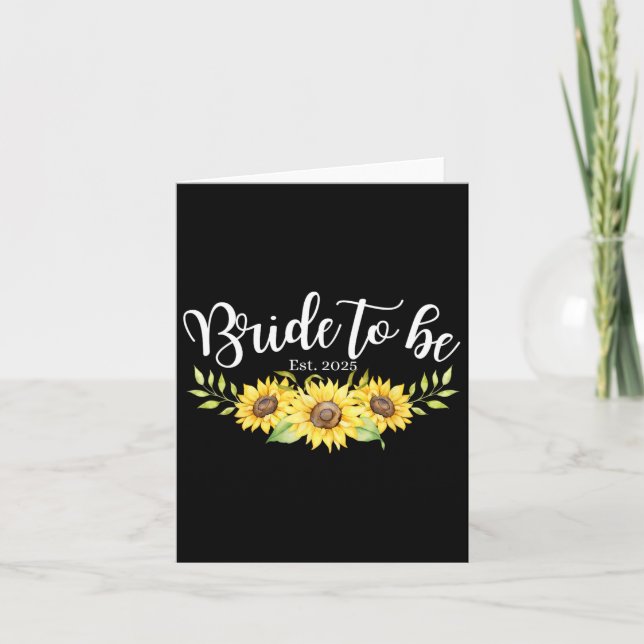 Bride To Be Est 2025 Celebrate Engaged Men Women B Card (Front)