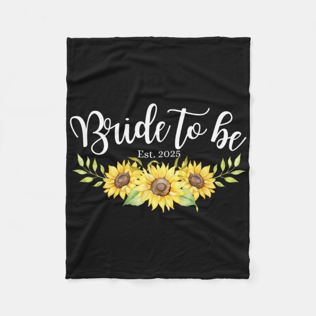 Bride To Be Est 2025 Celebrate Engaged Men Women B Fleece Blanket (Front)