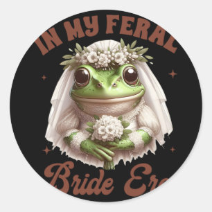 Bride To Be Frog Bridal Bachelorette In My Feral B Classic Round Sticker