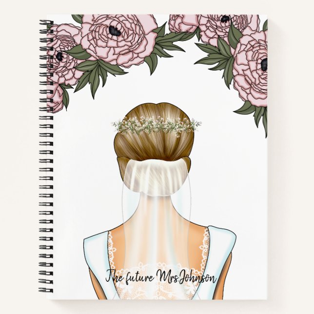 Bride to Be - Future Mrs. Notebook (Blonde Bride) (Front)