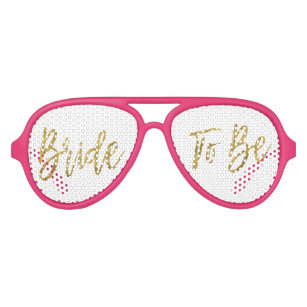 Bride To Be Gold Foil Party Sunglasses