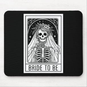 Bride To Be Gothic Skeleton Tarot Card Bachelorett Mouse Mat
