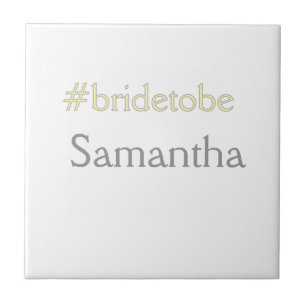 bride to be hashtag bachelorette party bridal show tile