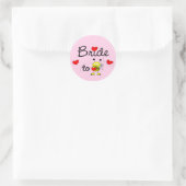 Bride to Be / HEART HAPPY BEE Classic Round Sticker (Bag)
