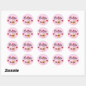 Bride to Be / HEART HAPPY BEE Classic Round Sticker (Sheet)