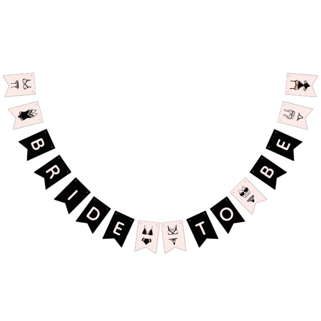 Bride To Be Lingerie Bridal Bachelorette Bunting (All)