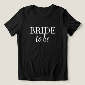 Bride to Be Minimalist Black & White Bachelorette Tri-Blend Shirt