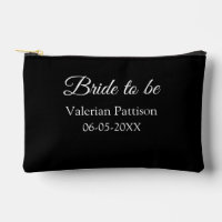 Bride to be name date black white bridal shower we