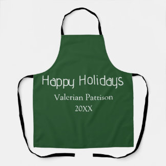Bride to be name date black white bridal shower we apron