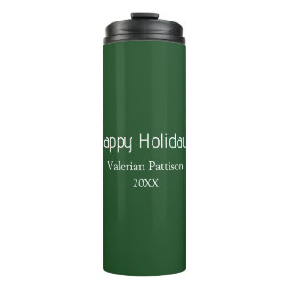 Bride to be name date black white bridal shower we thermal tumbler