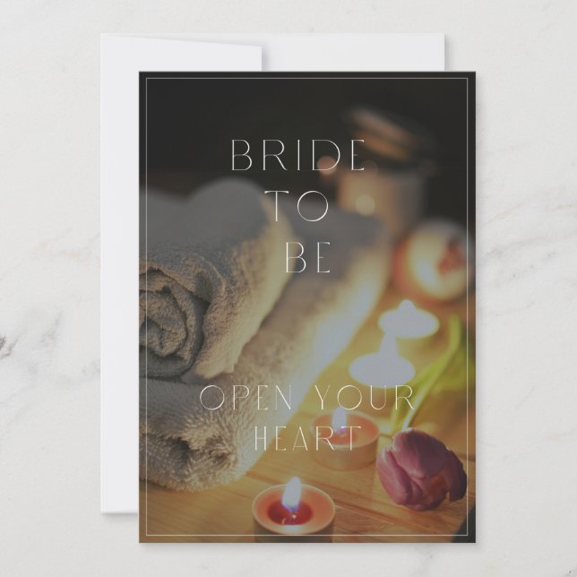 bride to be open your heart modern professional  invitation (Front)