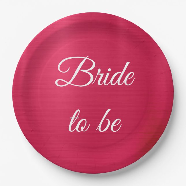 Bride to be Paper Plate (Front)