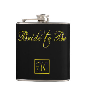 Bride To Be Personalise Monogram Engagement Party Hip Flask