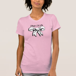 Bride to Be Personalised with White Bow T-Shirt