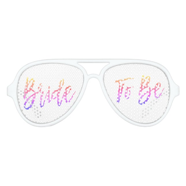 Bride To Be Rainbow Party Sunglasses (Front)