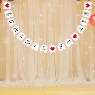 Bride To Be Rose Gold Glitter Bridal Shower  Bunting