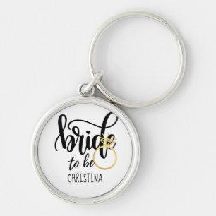 Bride to Be Wedding Bachelorette Bridal Shower Key Ring