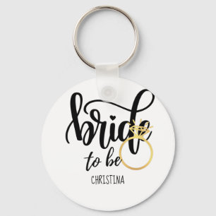 Bride to Be Wedding Bachelorette Bridal Shower Key Ring