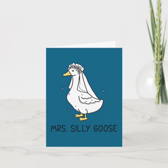 Bride to be wedding silly bride goose gettin' card (Front)