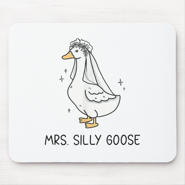 Bride To Be Wedding Silly Bride Goose Gettin Loose Mouse Mat (Front)