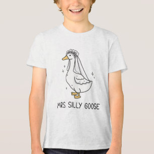 Bride To Be Wedding Silly Bride Goose Gettin Loose Tri-Blend Shirt