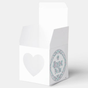 Bride To Be With Veil, Fancy Pink - Teal Vintage Favour Box
