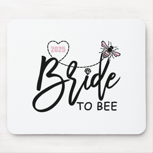 Bride To Bee 2025 Bachelorette Party Engaged Engag Mouse Mat (Front)