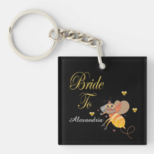 Bride To Bee Bridal Personalise Key Ring