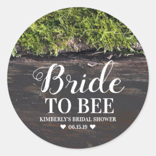 Bride To Bee Bridal Shower Classic Round Sticker