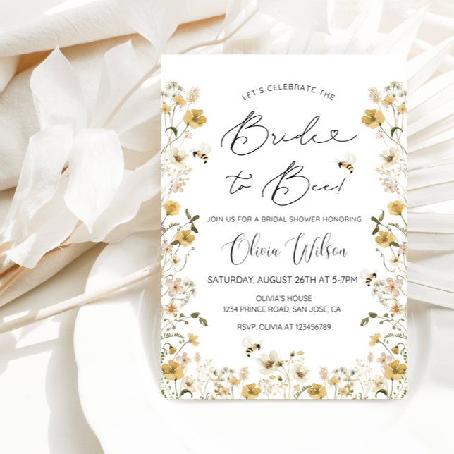 Bride to Bee Bridal Shower- Cute Bee Party Invitation (Creator Uploaded)