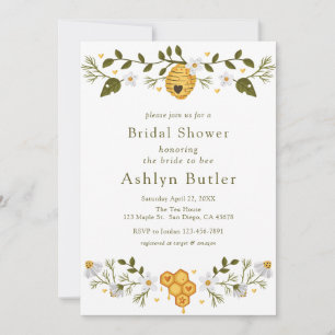 Bride to Bee Bridal Shower Invitation