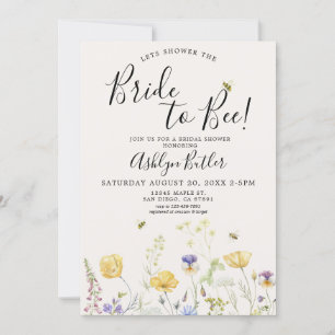 Bride to Bee Bridal Shower Invitation
