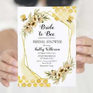 Bride to bee bridal shower invitation