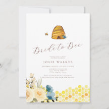 Bride to Bee Bridal Shower Invitation