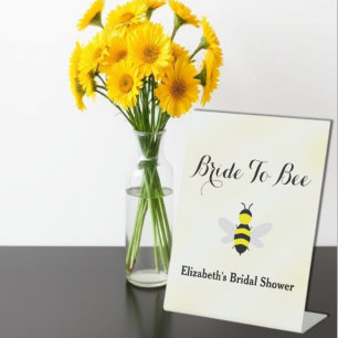 Bride To Bee Bridal Shower Pedestal Sign