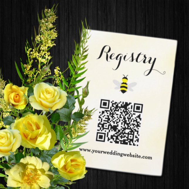 Bride To Bee Bridal Shower Registry Enclosure Card (Creator Uploaded)