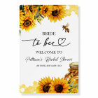 Bride To Bee Bridal Shower Sunflower Welcome Sign