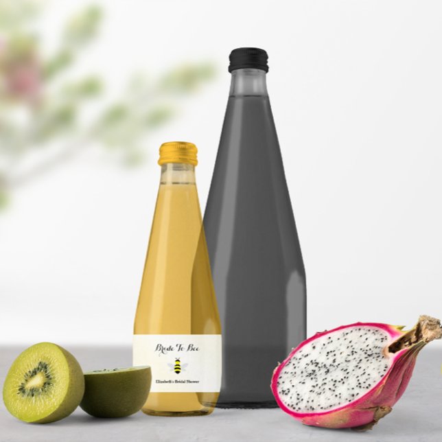 Bride To Bee Bridal Shower Water Bottle Label (Creator Uploaded)