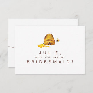 Bride to Bee Bridesmaid Card