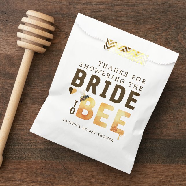 Bride to Bee Bumblebee Thank You Bridal Shower Favour Bags (Creator Uploaded)
