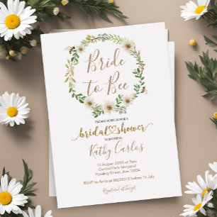 Bride to Bee Daisy Bridal Shower Invitation