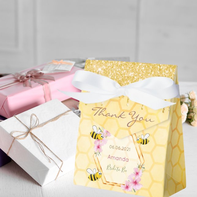 Bride to Bee glitter drips bridal shower thank you Favour Box (Creator Uploaded)