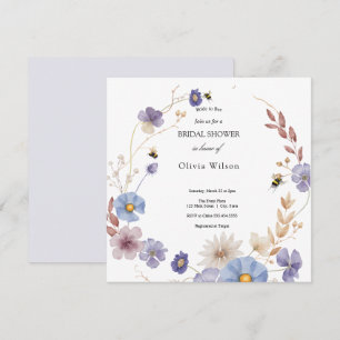 bride to bee greenery elegant bridal shower invitation