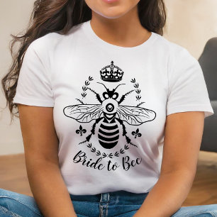 Bride to Bee Honeybee Crown Wedding   Personalised T-Shirt