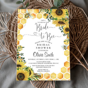 Bride to Bee Rustic Bridal Shower Invitation